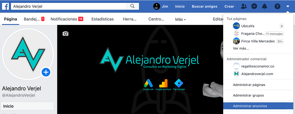 perfil alejandroverjel pixel facebook